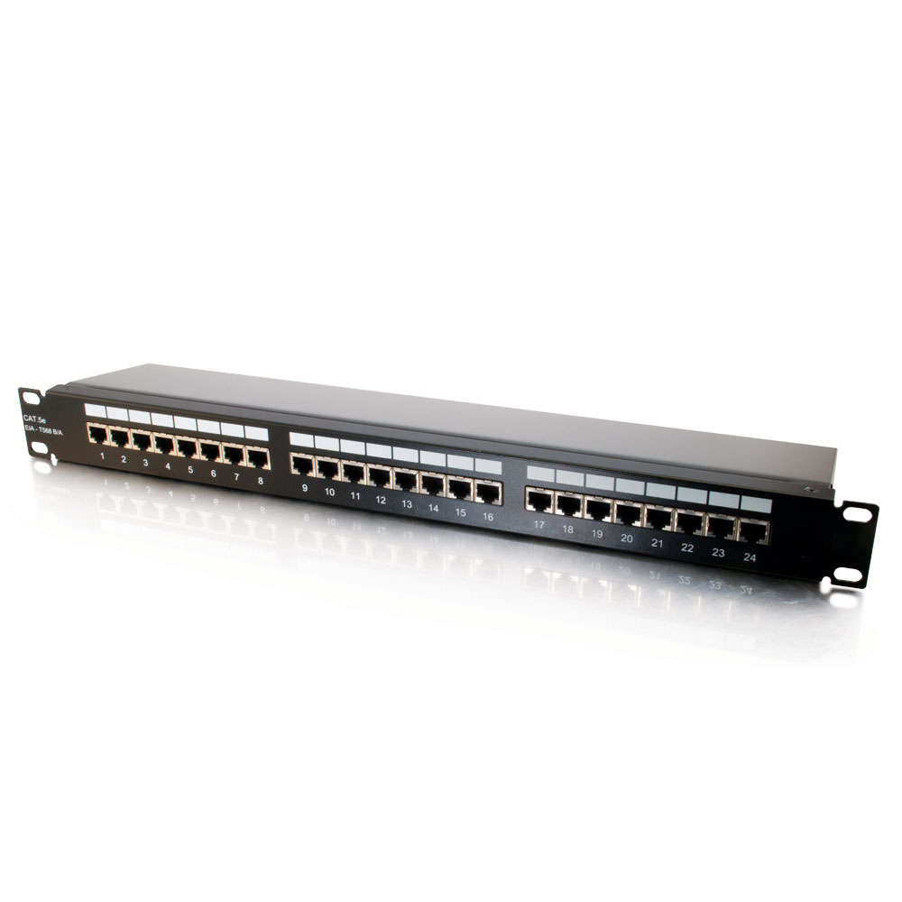 24-Port Cat5E Shielded High density Patch Panel