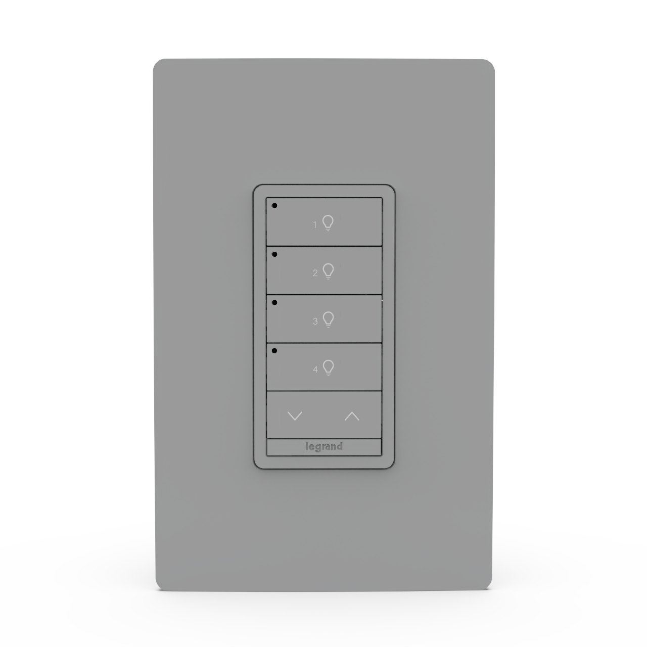 Grey Wattstopper PLUS 4 Button 1 Rocker Switch