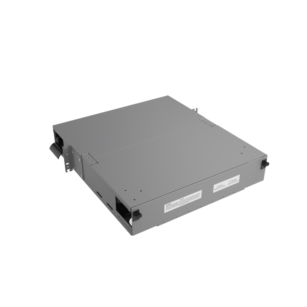 Angled Right, Rear View of 2U Q-series HD Magnesium Fiber Enclosure (EQ02U-KHL-M)