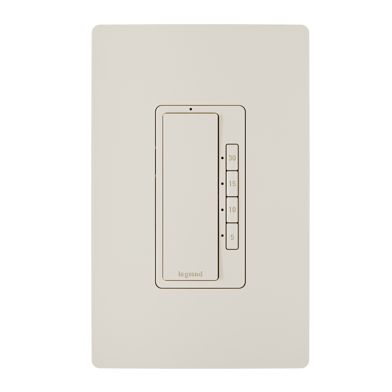 radiant 4-button countdown timer switch in light almond