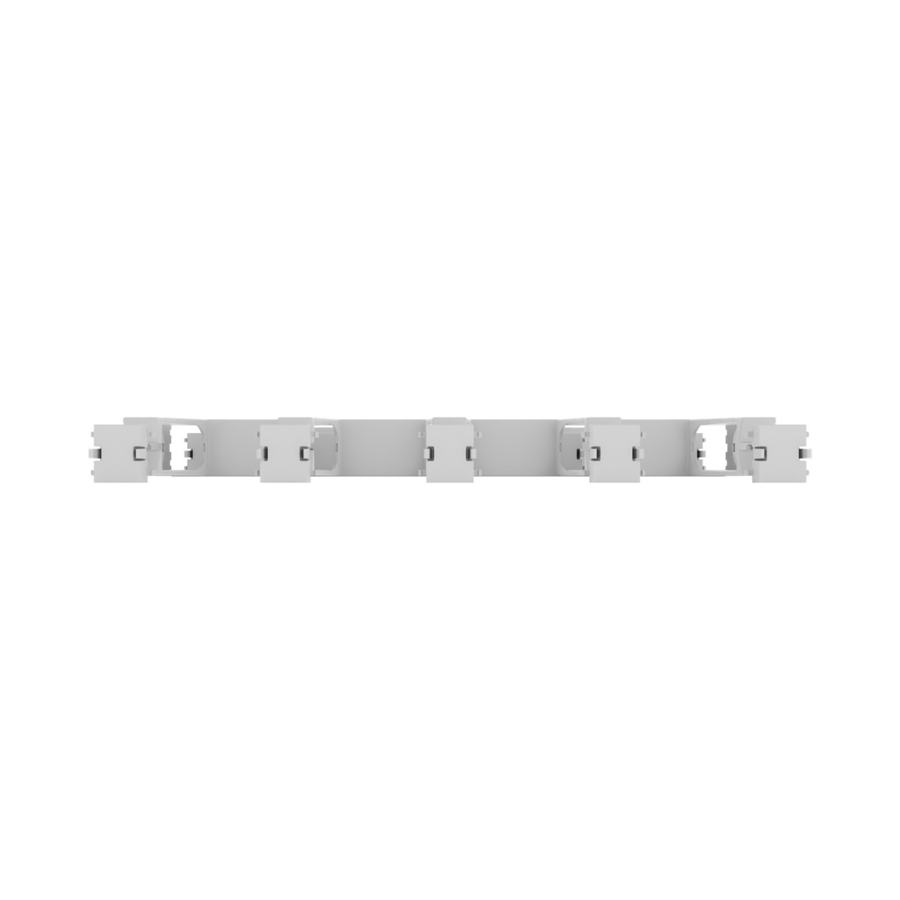 Disassembled Front Straight - Mighty Mo Tool-Less Snap-In Horizontal Cable Manager - 1 RU, 19 in Wide, White - 2 Pack (SHMT1RU2-W)Mighty Mo Tool-Less Snap-In Horizontal Cable Manager - 1 RU, 19 in Wide, White - 2 Pack (SHMT1RU2-W)