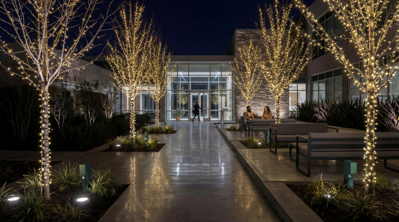 Direct Bury Outdoor Power Pedestal Courtyard Application