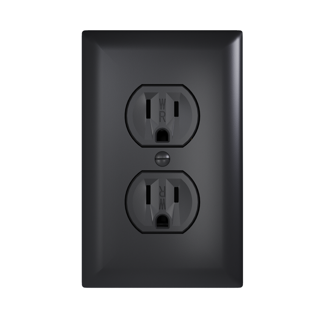 external pressure plated receptacle in black