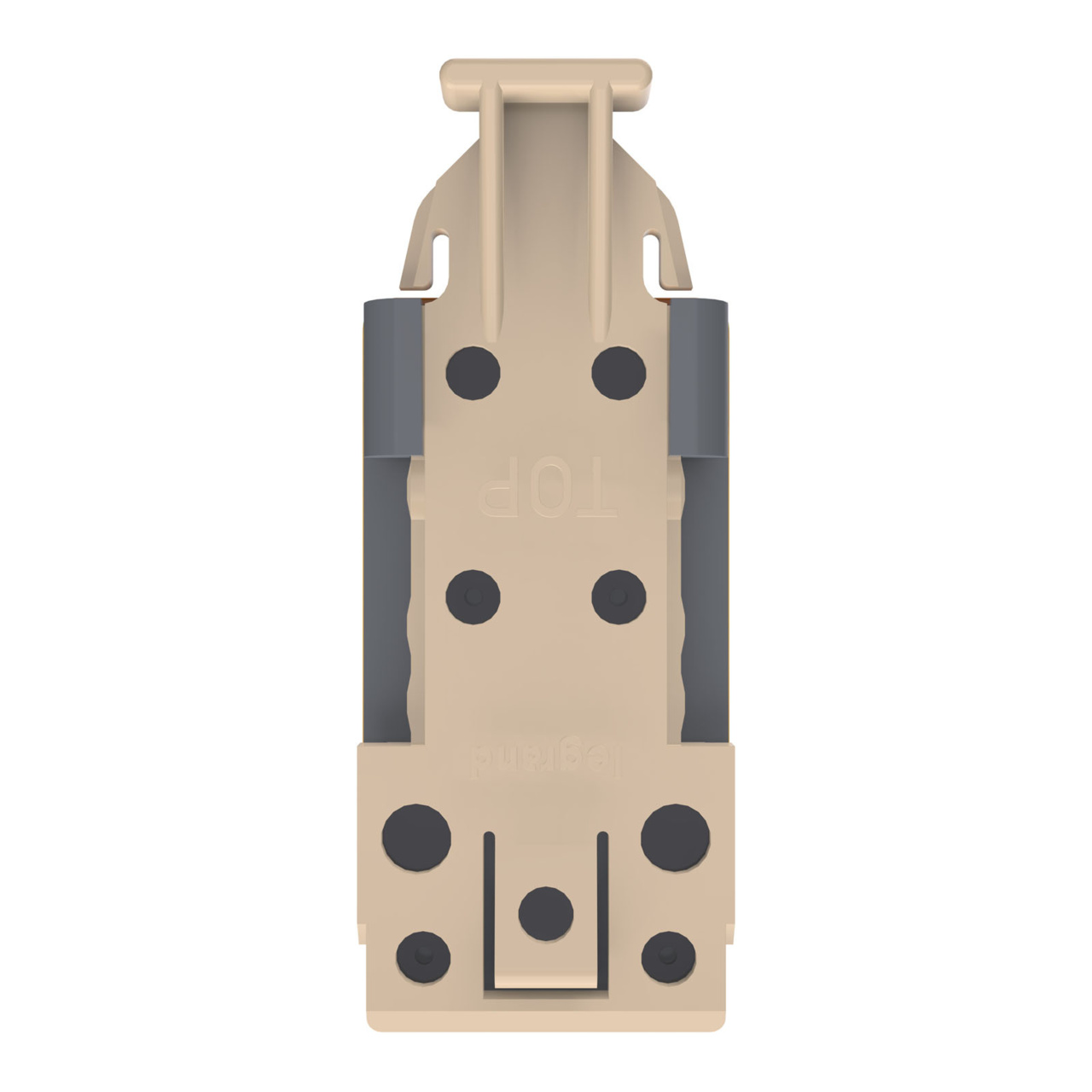HDJSN6A-78 Dark Gray Cat6A SNAP Jack Top View