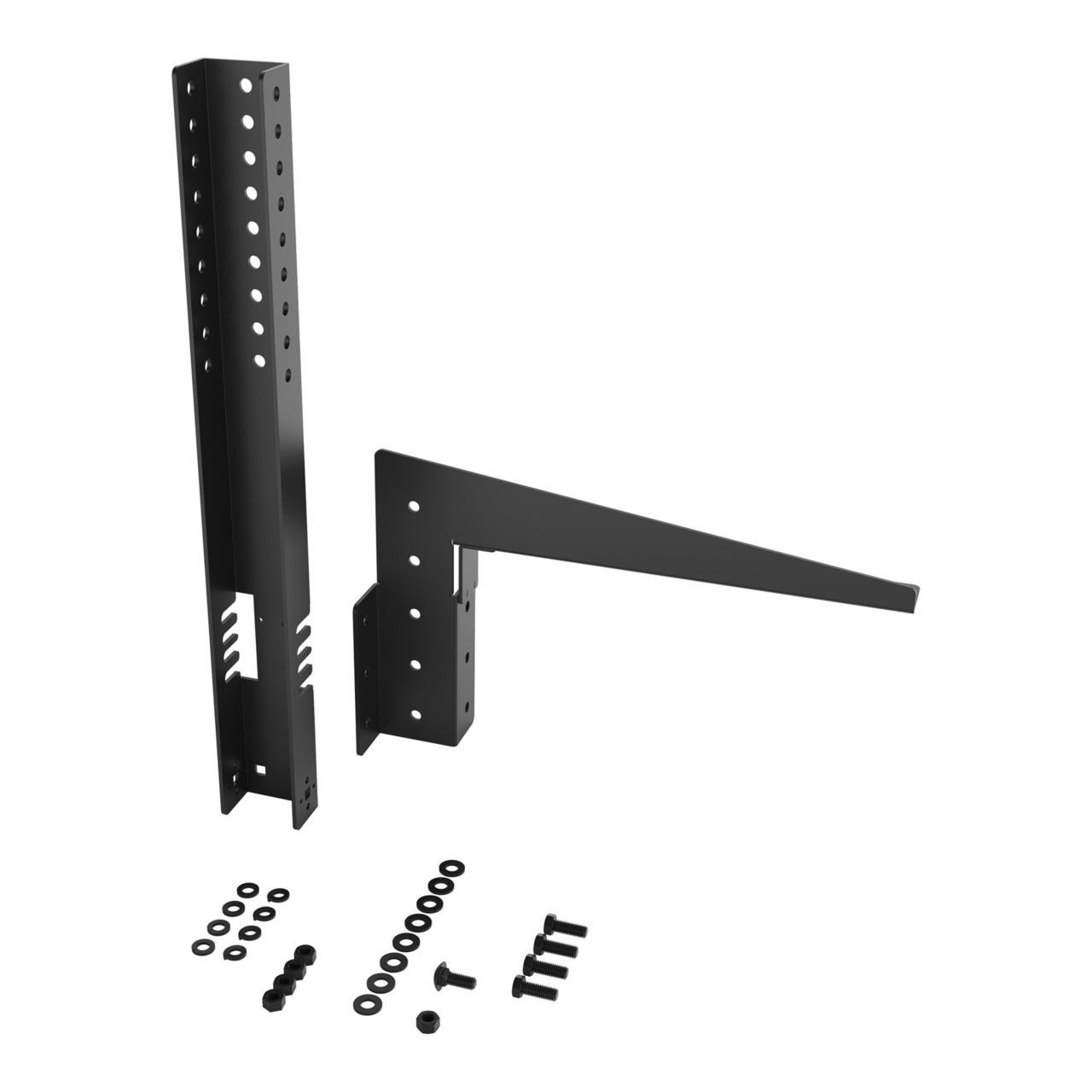 Disassembled Inside Straight Tilted Toward - Mighty Mo 20 Starline Busway Mounting Bracket, Black (MM20BUSMB12-B)