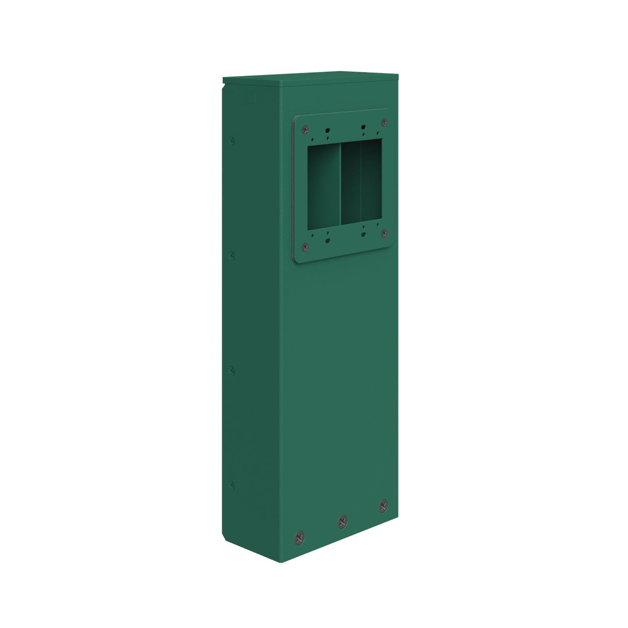 Power Pedestal 2-Gang with Divider, Green