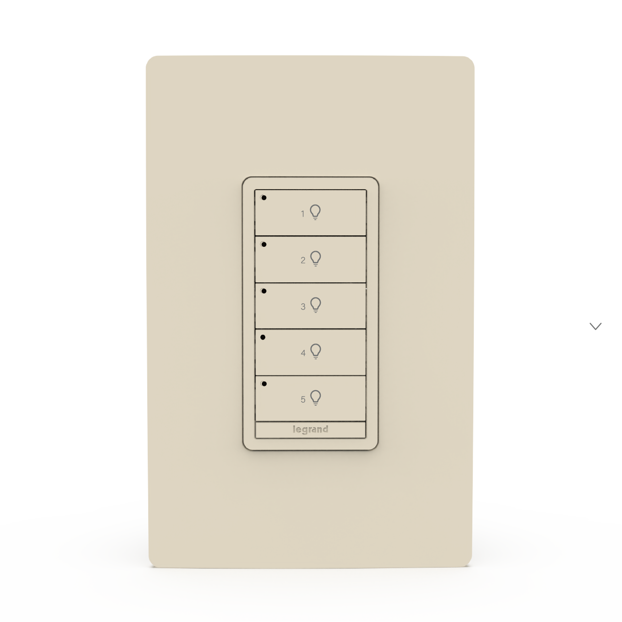 Light Almond Wattstopper PLUS 5 Button Switch