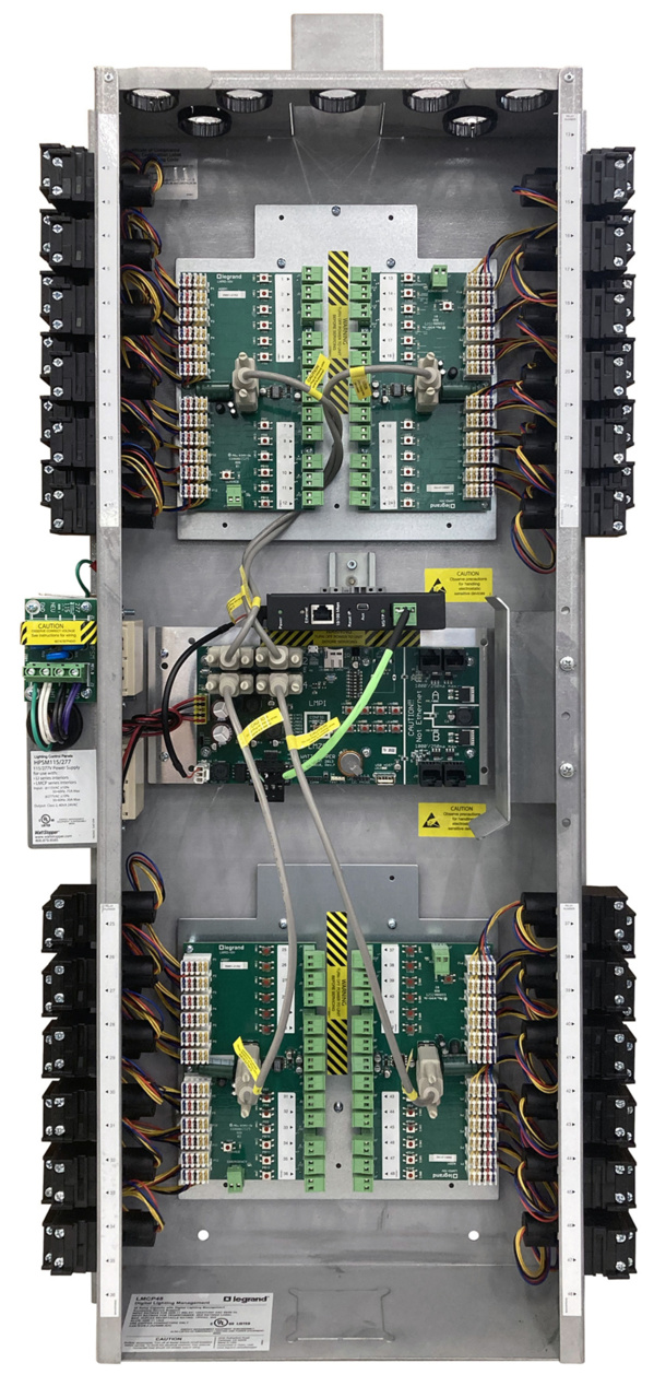 Front photo of 8 Relay 0-10V Dimming Panel