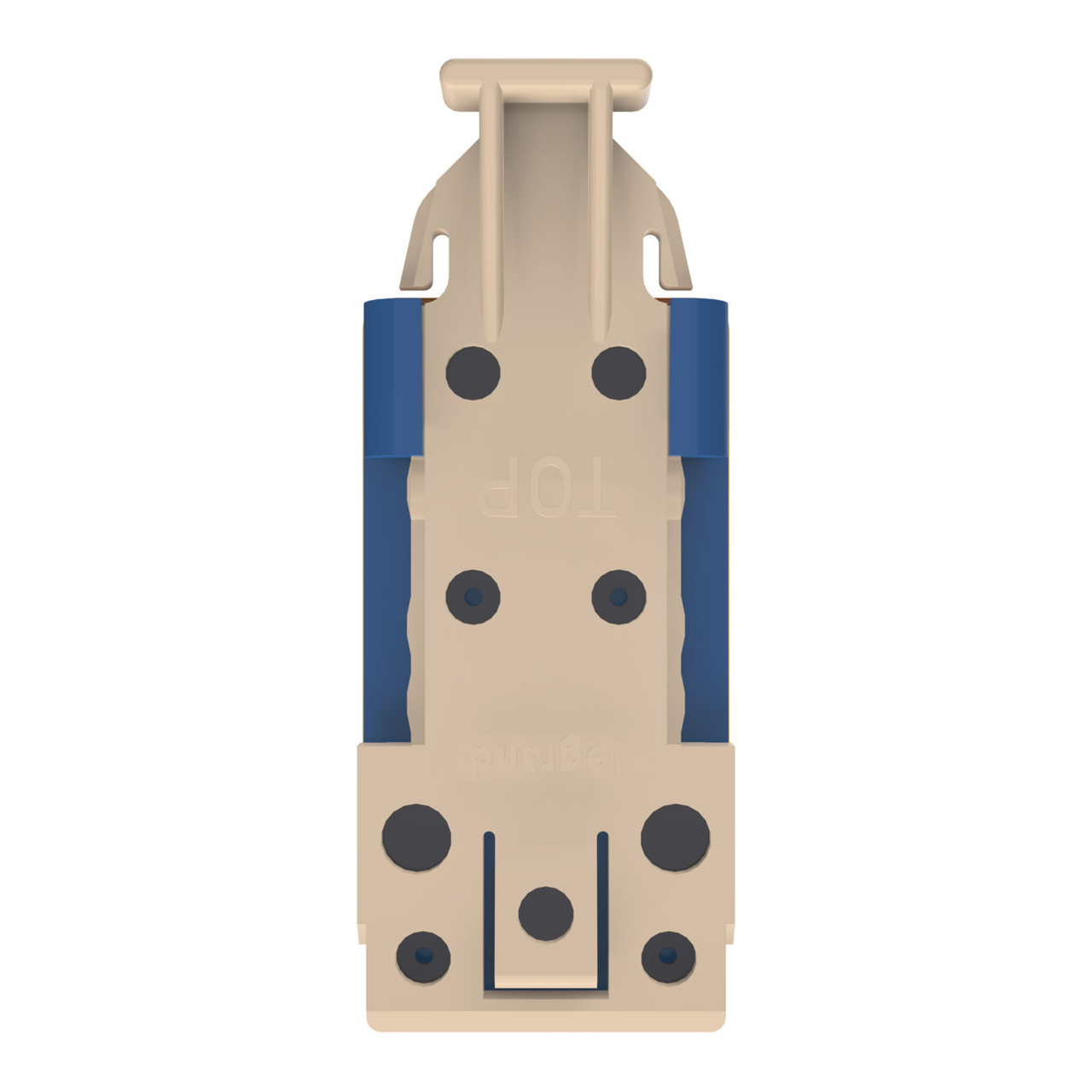 HDJSN6A-36 Blue Cat6A SNAP Jack Top View