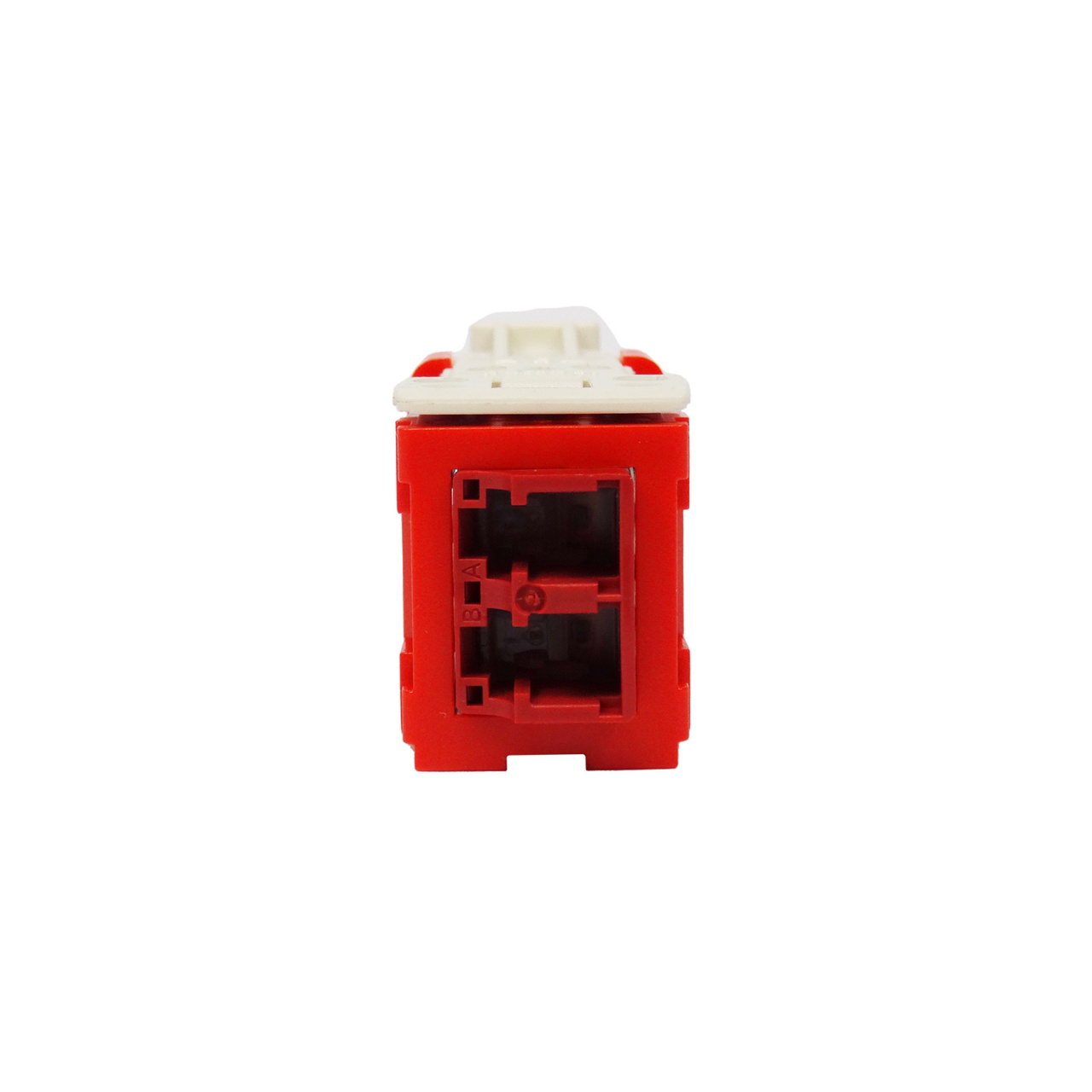 Orange Infinium HDJ fiber adapter, rear-loading