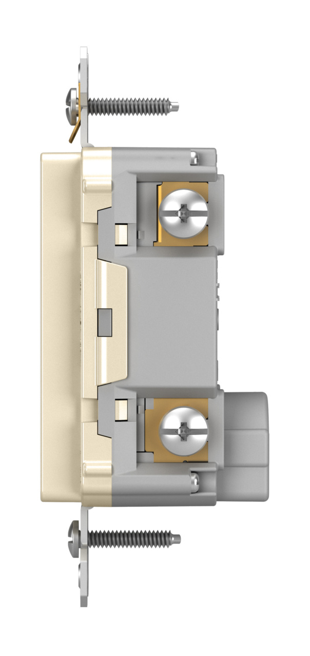radiant® 20A Dead-Front AFCI Receptacle, Light Almond