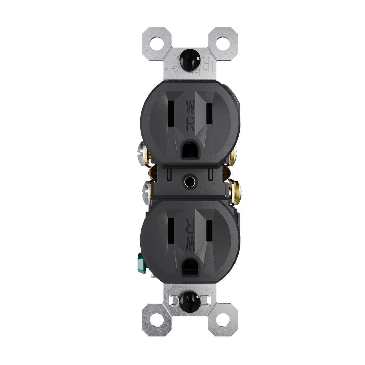 external pressure plated receptacle in black