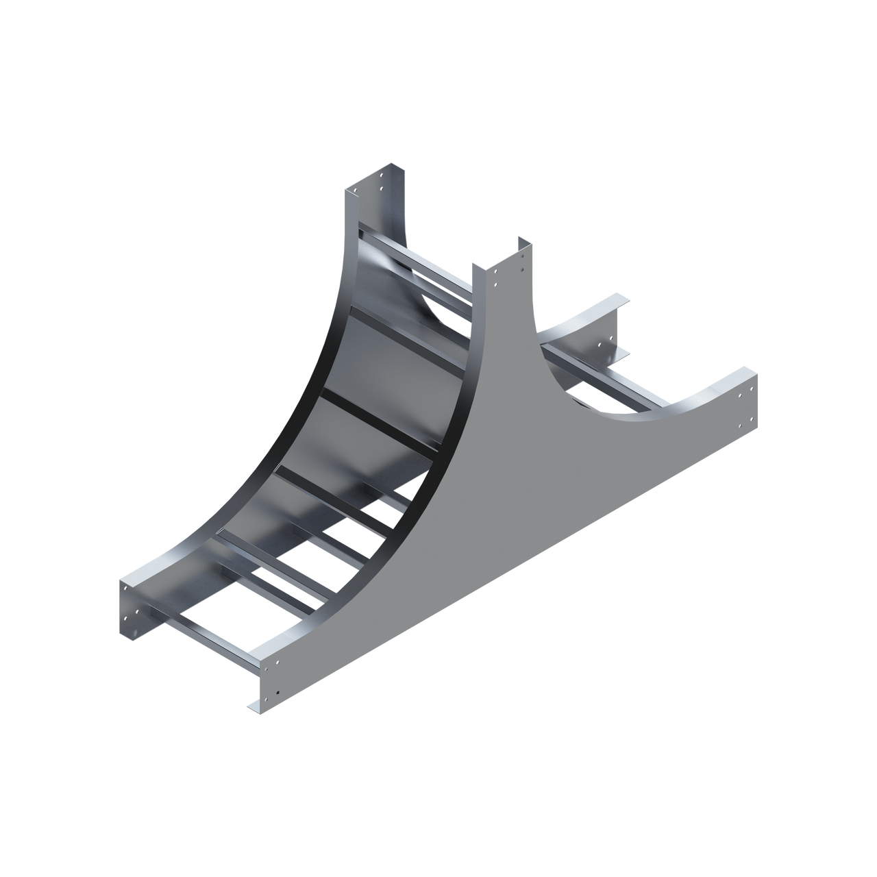 Rendering of Ladder Tray Vertical tee up fitting