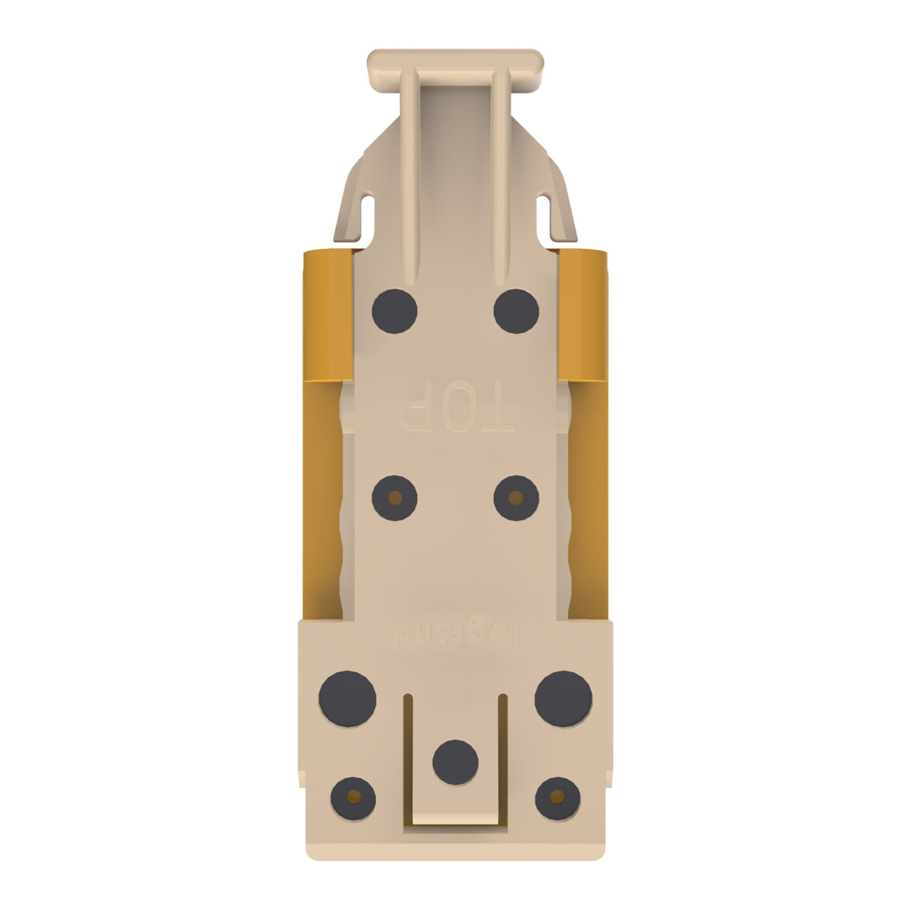 HDJSN6A-44 Yellow Cat6A SNAP Jack Top View