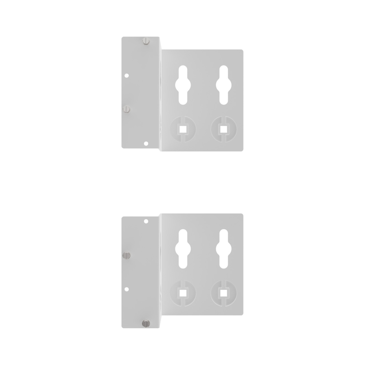 Assembled Straight Front - Mighty Mo 20 PDU Mounting Brackets, Rack Mount, 1 Deep, 2 Wide, White (MM20PDUMB1D2W-W)