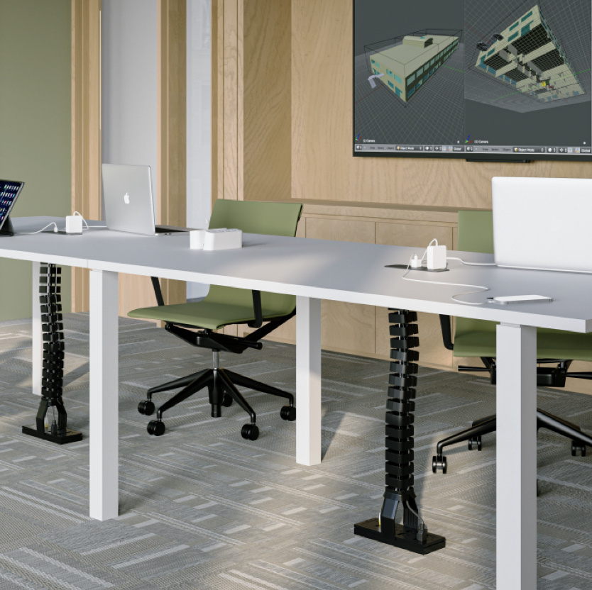 office long table working station