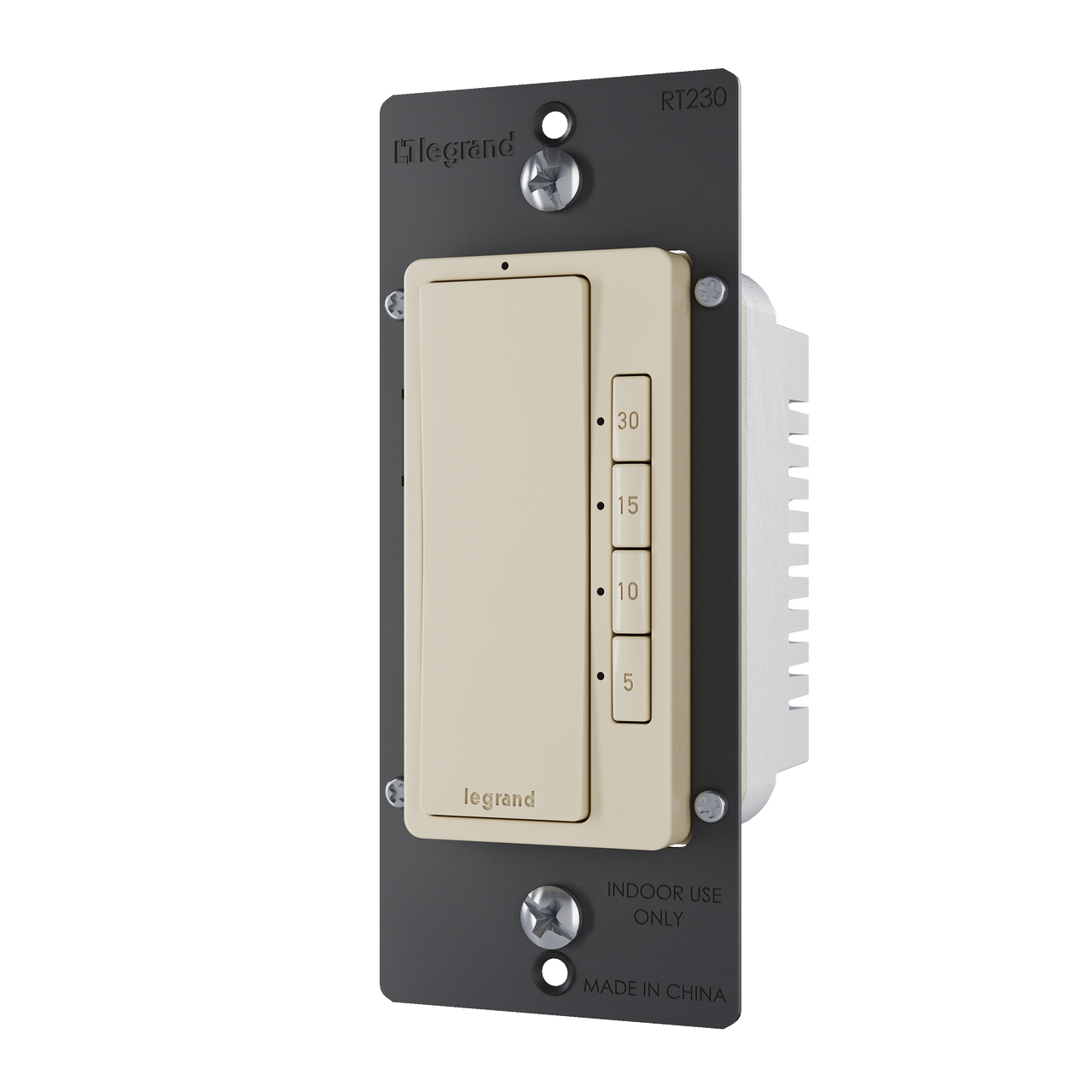 radiant 4-button countdown timer switch in ivory