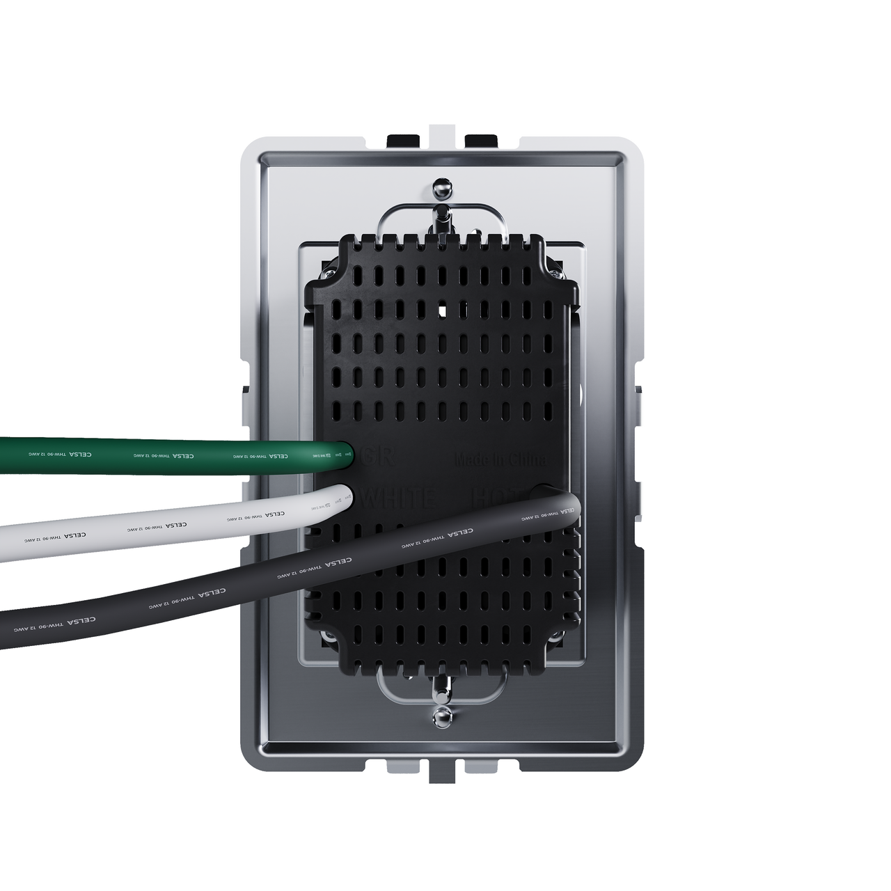 view from back of adorne 65w usb in white