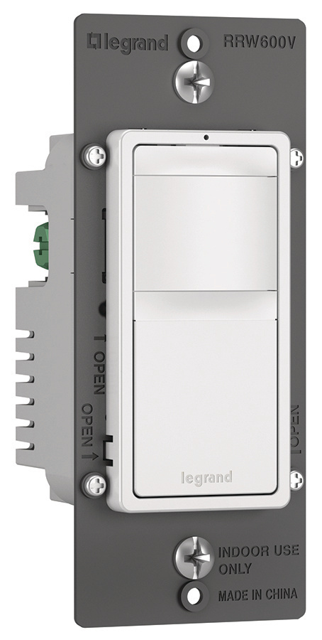 Front of radiant® Single Pole 3-Way Occupancy Sensor in white