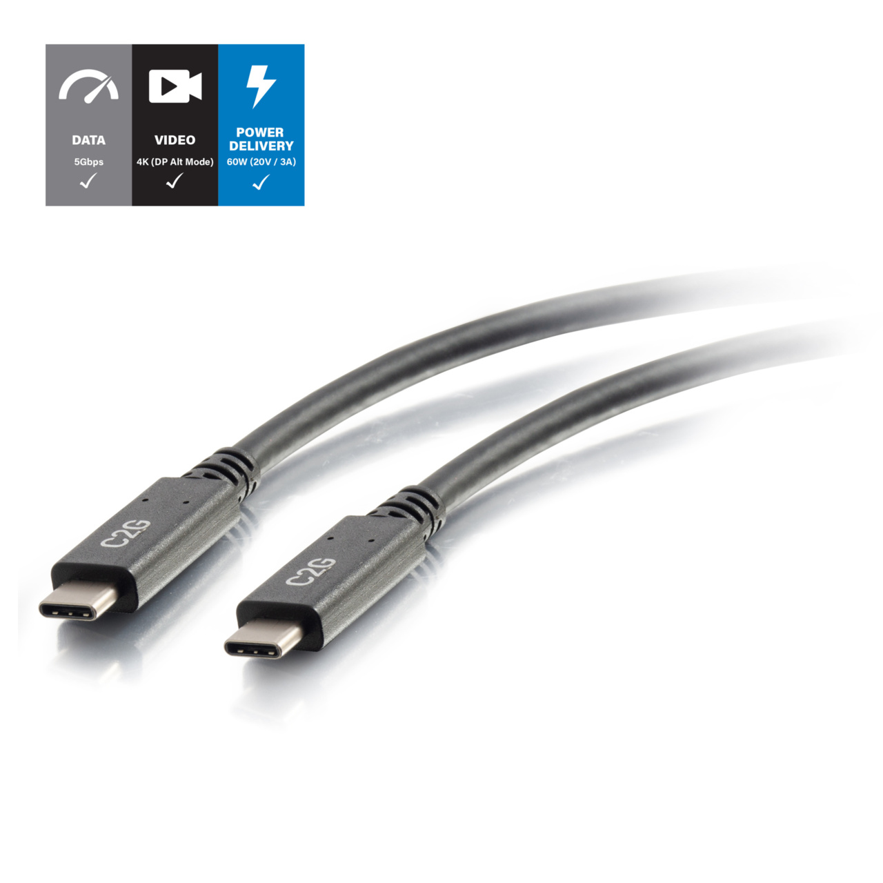 USB-C to C 3.1 (Gen 1) Male to Male Cable (3A)