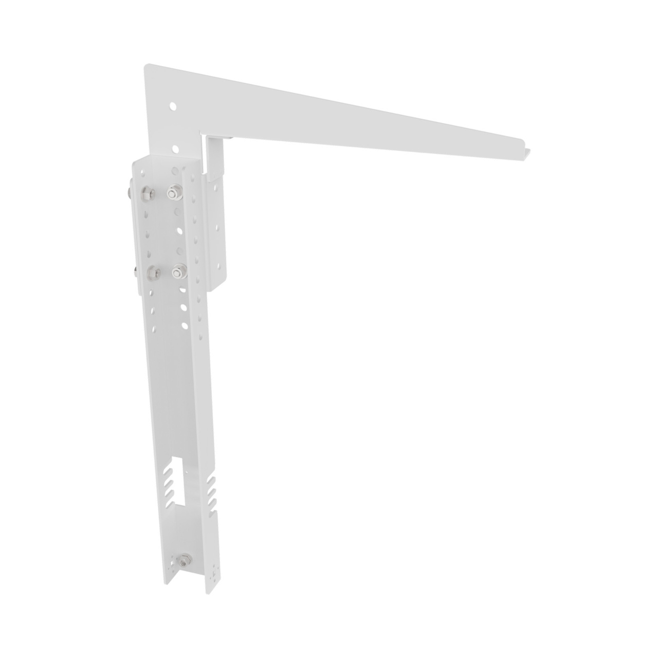 Assembled Inside Angled Toward - Mighty Mo 20 Starline Busway Mounting Bracket, White (MM20BUSMB12-W)