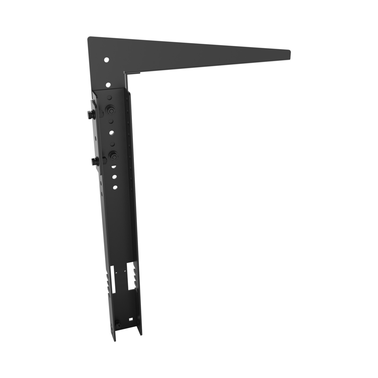 Assembled Inside Angled Away - Mighty Mo 20 Starline Busway Mounting Bracket, Black (MM20BUSMB12-B)