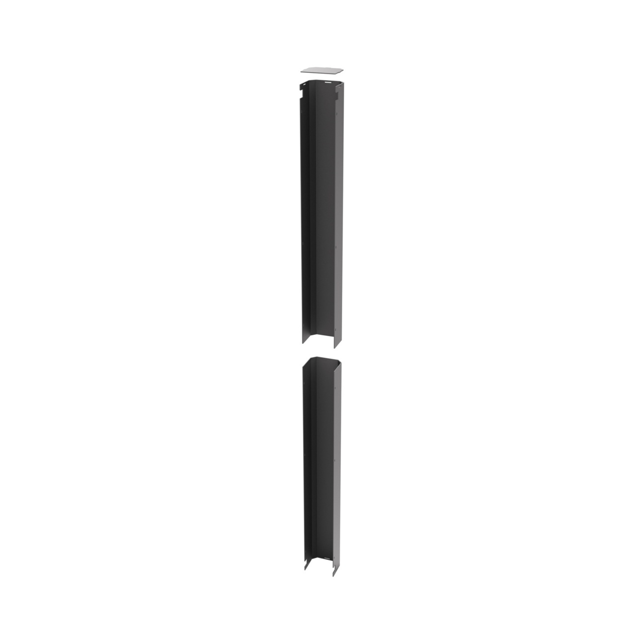 MM20ADK810VMD-B Mighty Mo Vertical Manager Air Dam - Front view, angled left, exploded