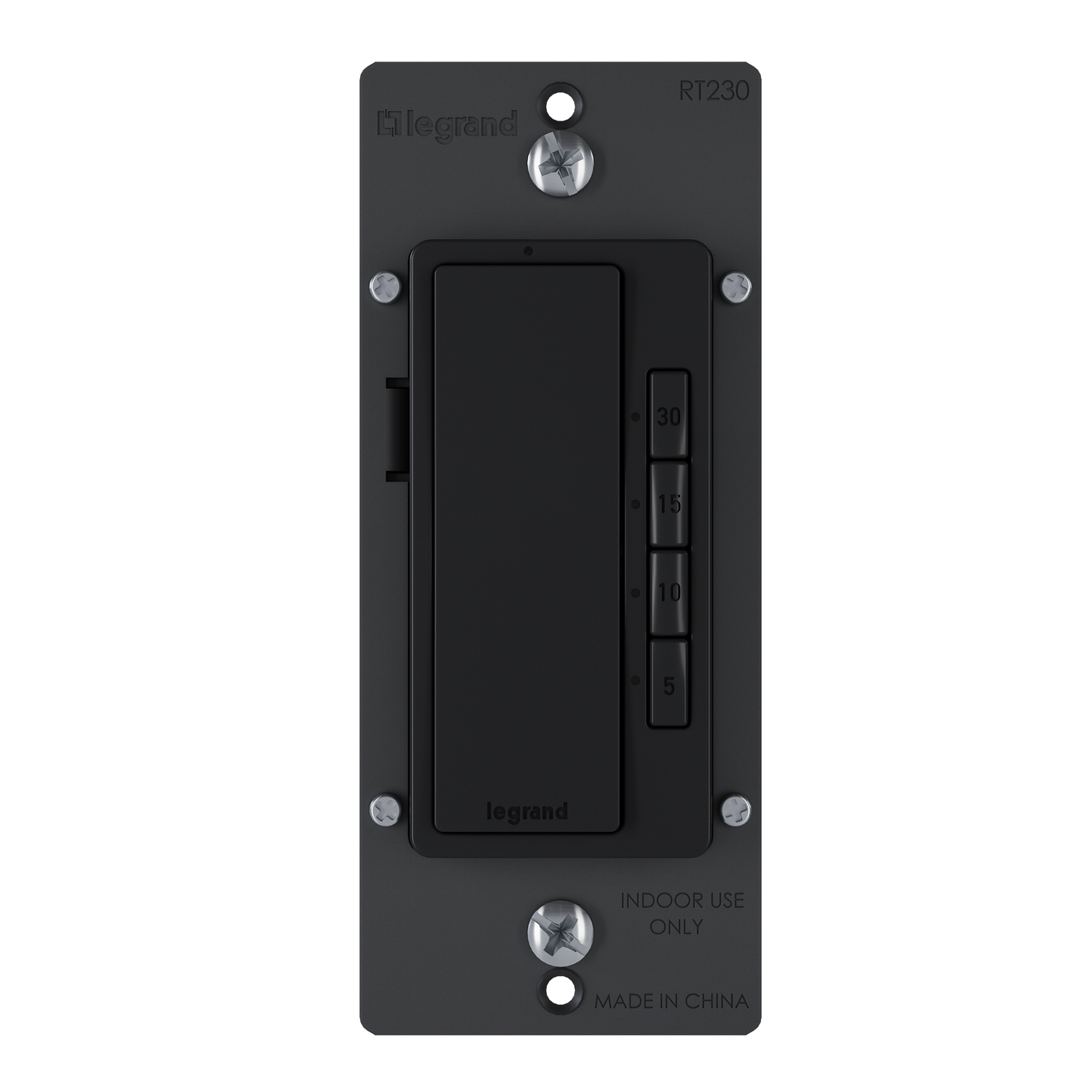 radiant 4-button countdown timer switch in black