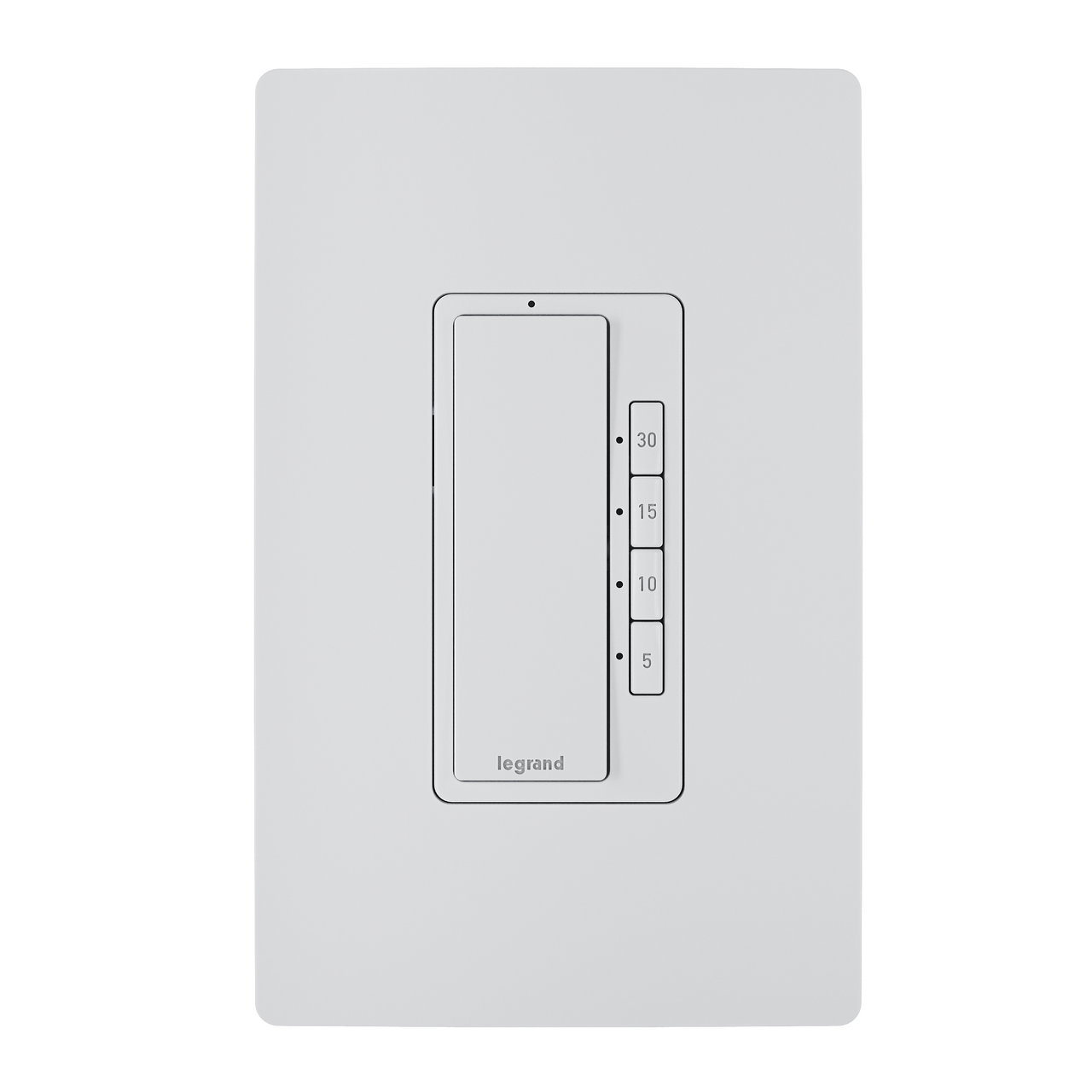 radiant 4-button countdown timer switch in white