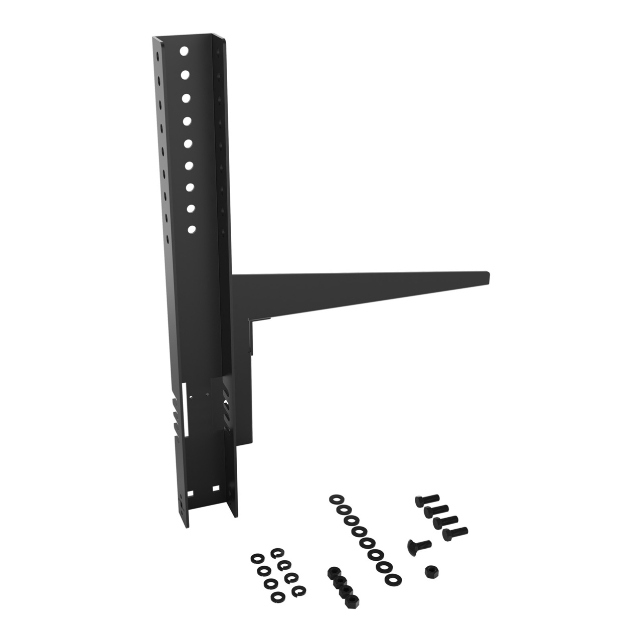 Disassembled Inside Angled Away - Mighty Mo 20 Starline Busway Mounting Bracket, Black (MM20BUSMB12-B)