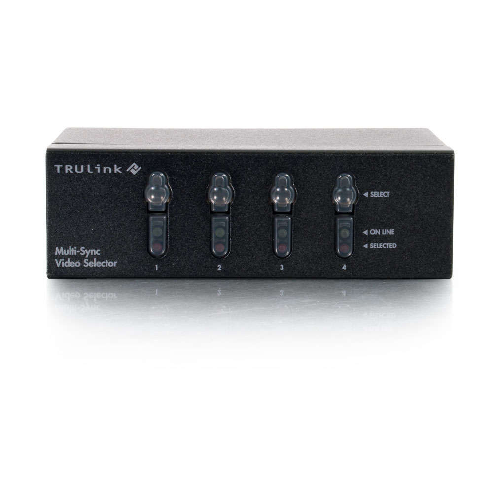 TruLinkÂ® 4-Port QXGA Monitor Switcher/Extender