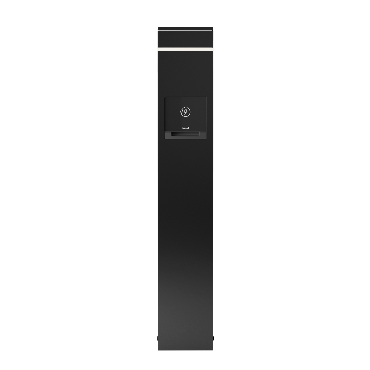 Black Outdoor Charging Station with Accent Light