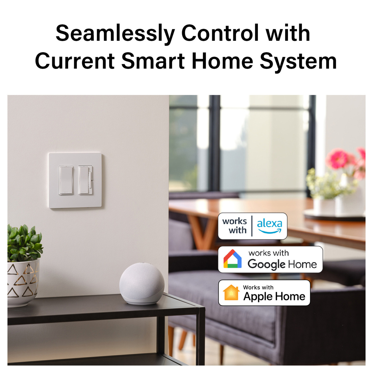 radiant® Wireless Remote Smart Fan Controller with Netatmo, White