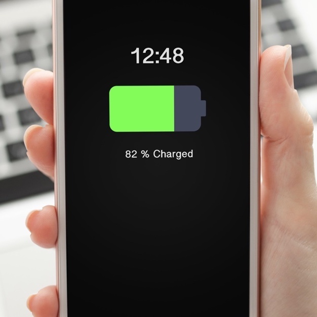 82% charged iphone screen