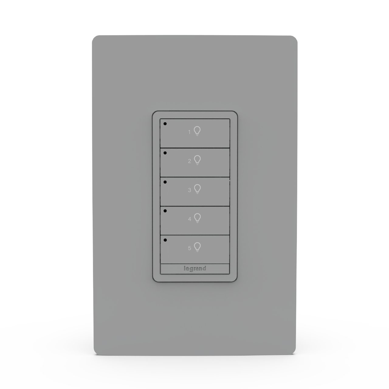 Grey Wattstopper PLUS 5 Button Switch