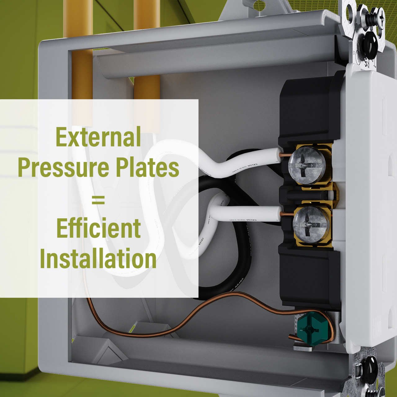 radiant® 15A 125V Tamper-Resistant External Pressure Plated Outlet, Weather-Resistant, Light Almond