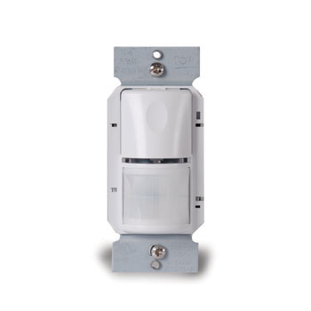 Front of PIR Wall Switch Occupancy Sensor, White