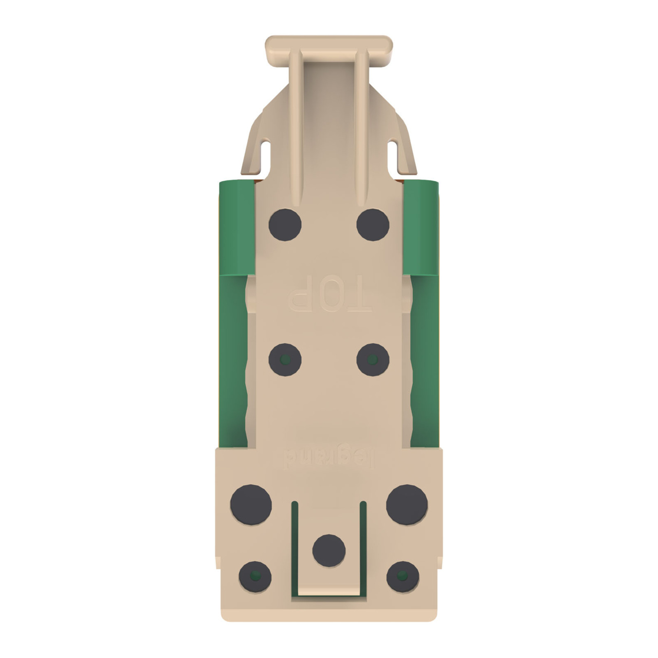 HDJSN6A-45 Green Cat6A SNAP Jack Top View