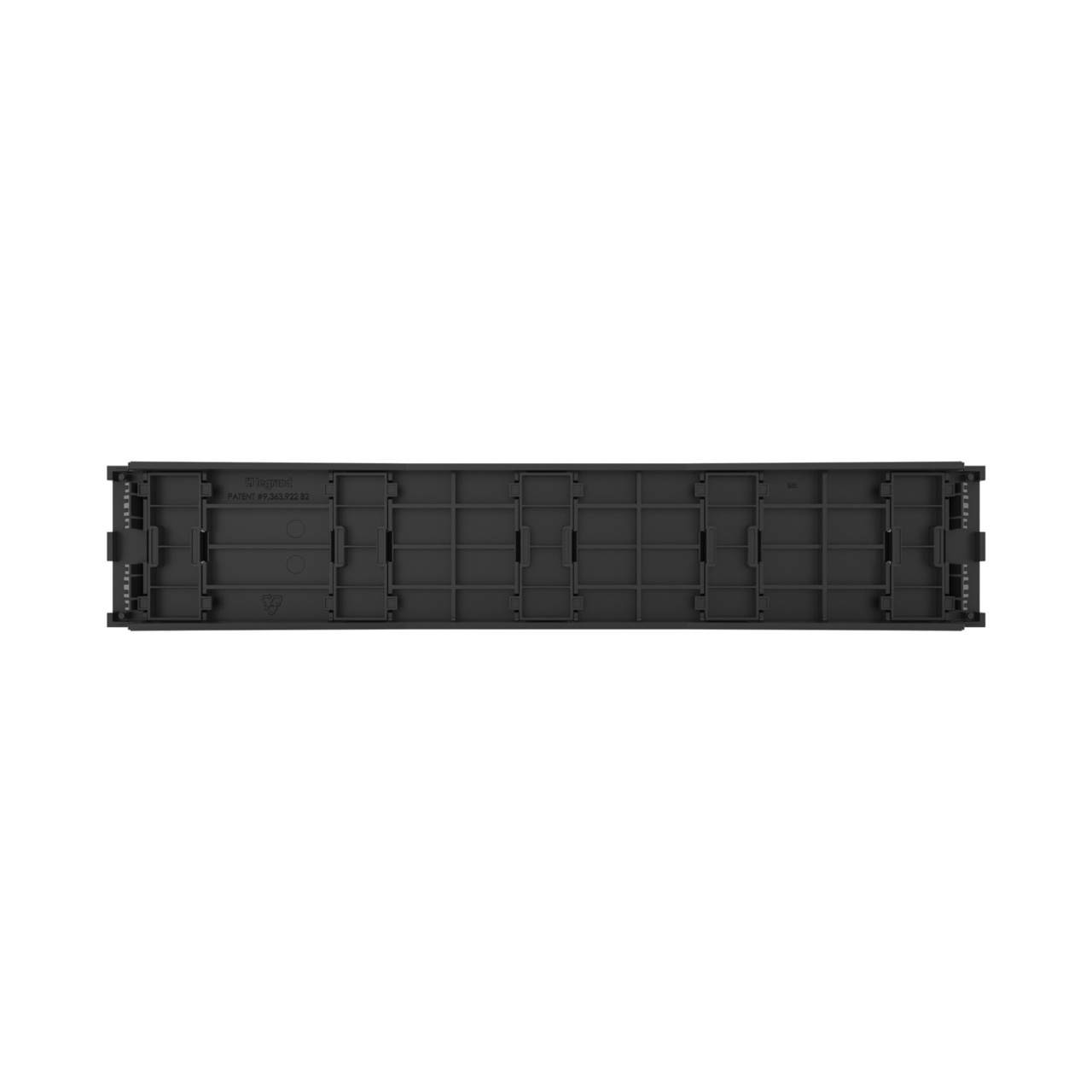 Assembled Back Straight - Mighty Mo Tool-Less Snap-In Horizontal Cable Manager - 2 RU, 19 in Wide, Black - 2 Pack (SHMT2RU2-B)