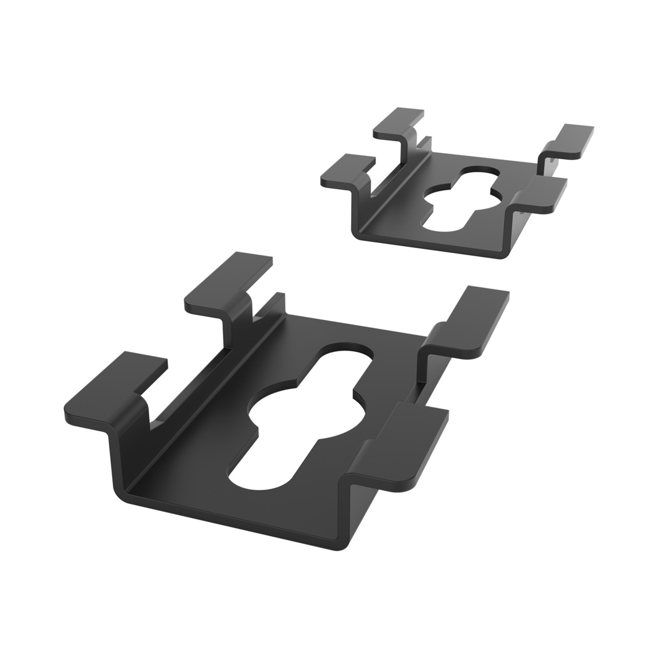 Assembled Straight Top/Bottom - Mighty Mo 20 PDU Mounting Brackets, Cage Mount, 1 Wide, Black (MM20PDUMBVM1W-B)