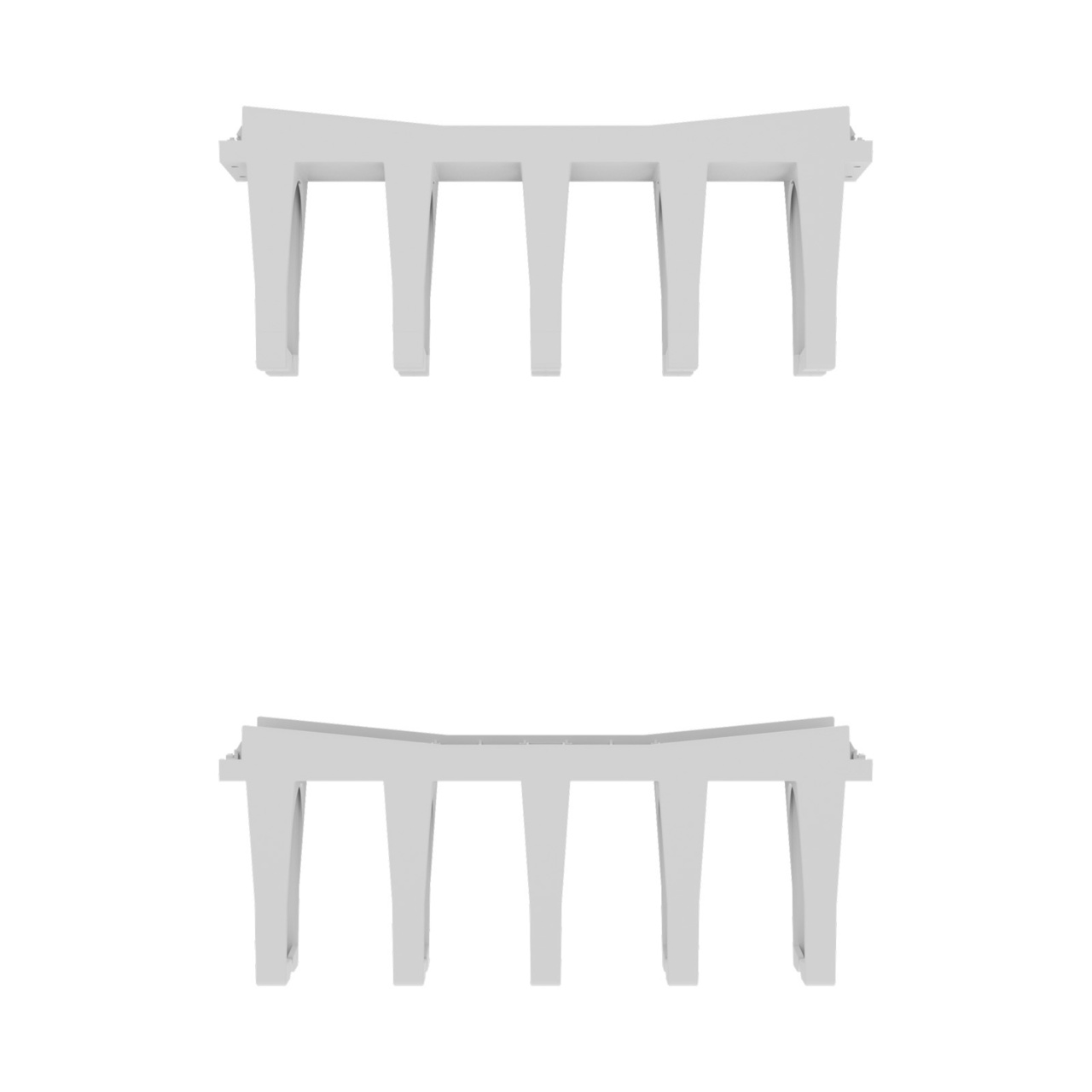 Assembled Top Straight - Mighty Mo Tool-Less Snap-In Horizontal Cable Manager - 2 RU, 19 in Wide, White - 2 Pack (SHMT2RU2-W)