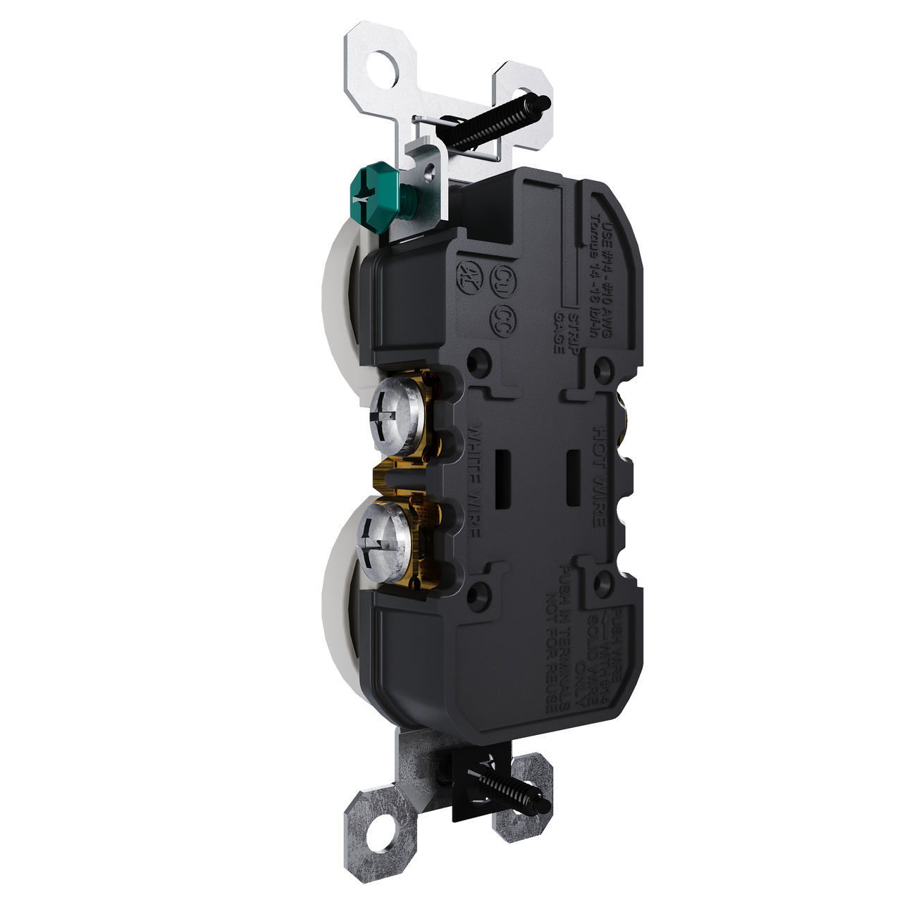 external pressure plated receptacle in gray