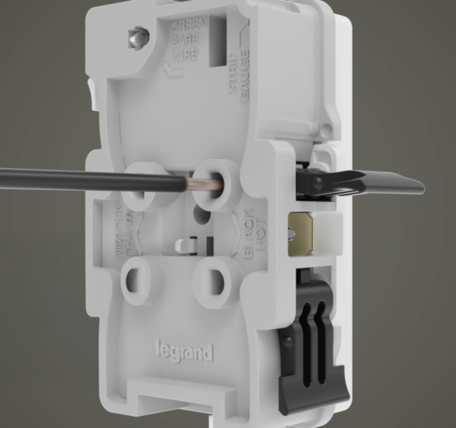 Closeup of the back of PowerHold receptacle