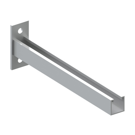 Single strut wall bracket for ladder tray