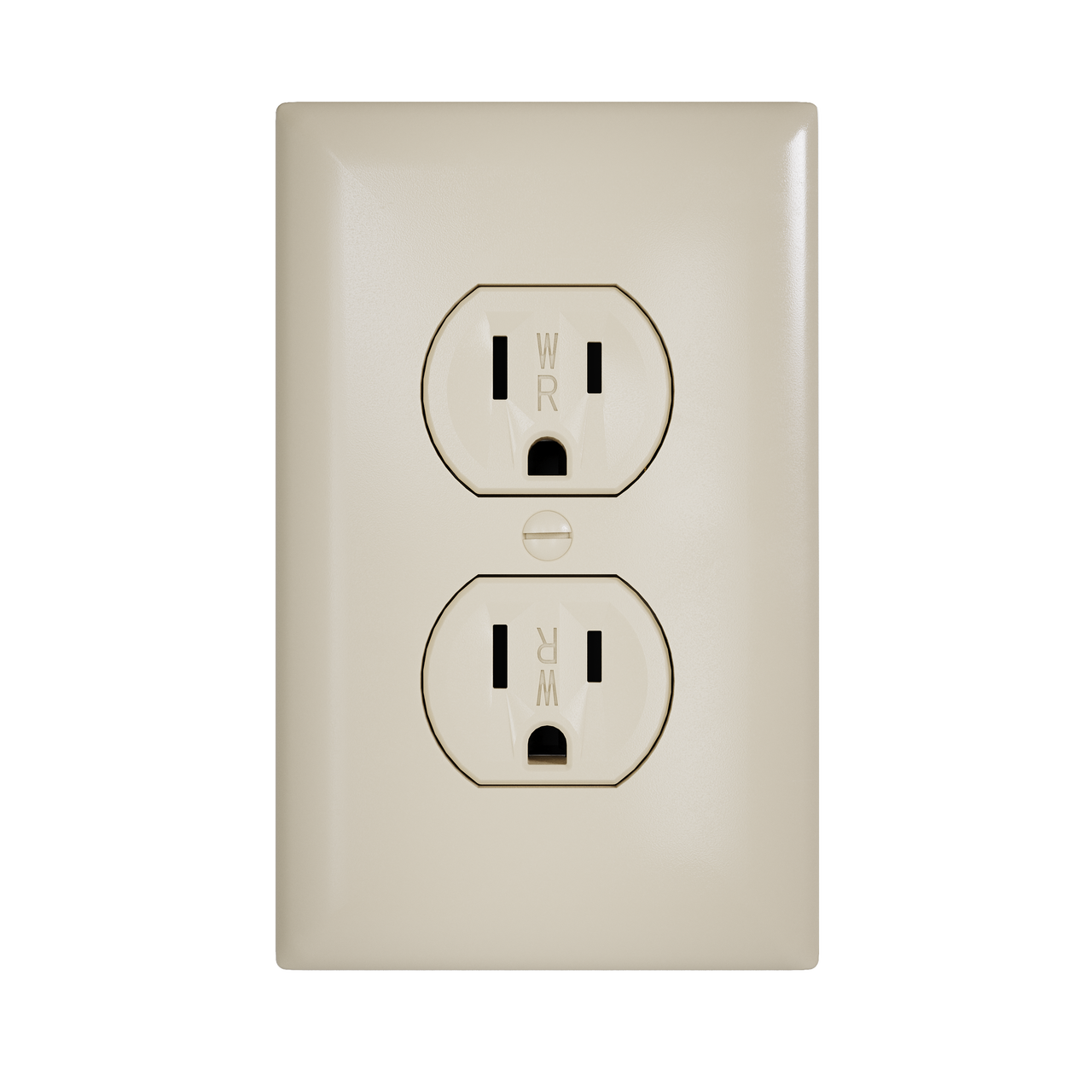 external pressure plated receptacle in Ivory