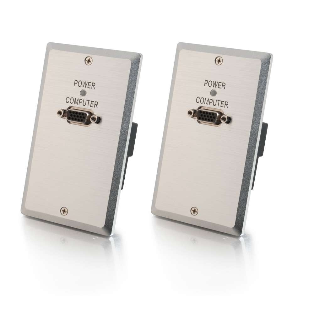 TruLinkÂ® VGA over Cat5 Extender Aluminum Wall Plate Transmitter to Aluminum Wall Plate Receiver Kit