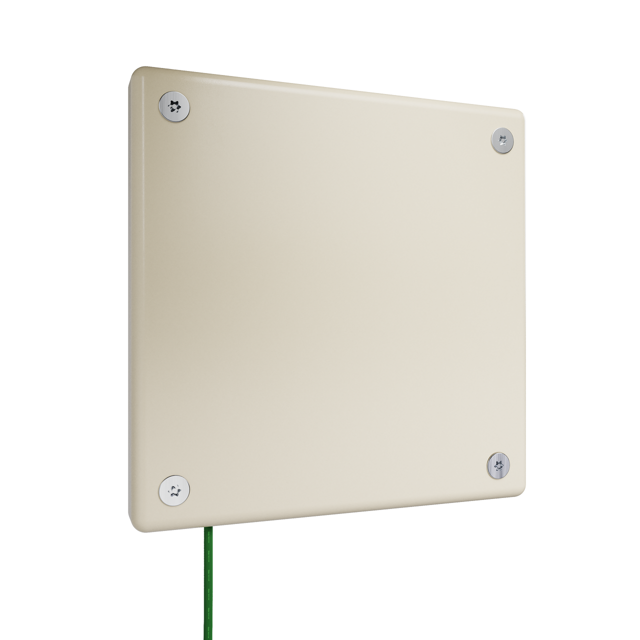 Blank ivory single gang wallplate designed for behavioral health or institutional settings.