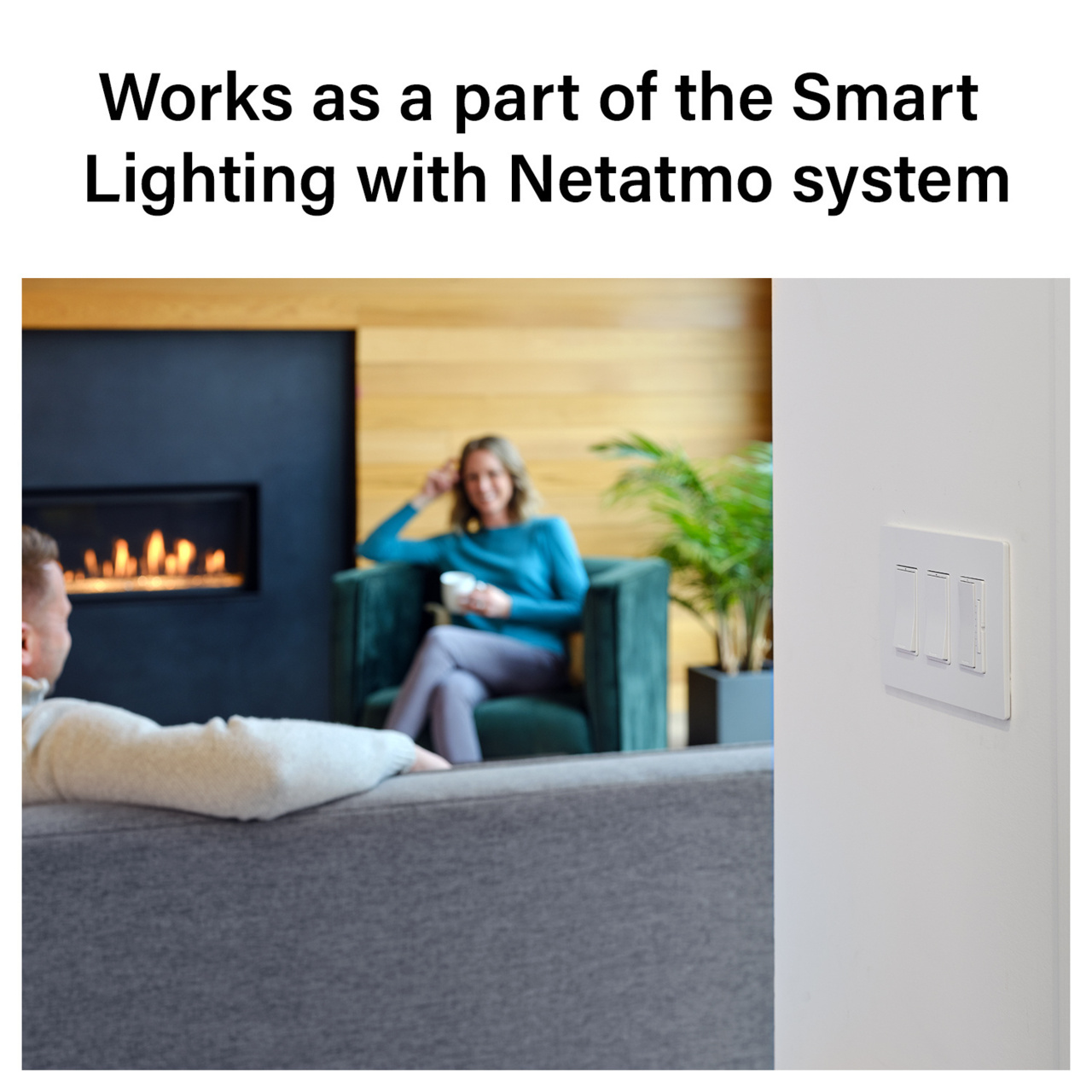 radiant® Wireless Remote Smart Fan Controller with Netatmo, White