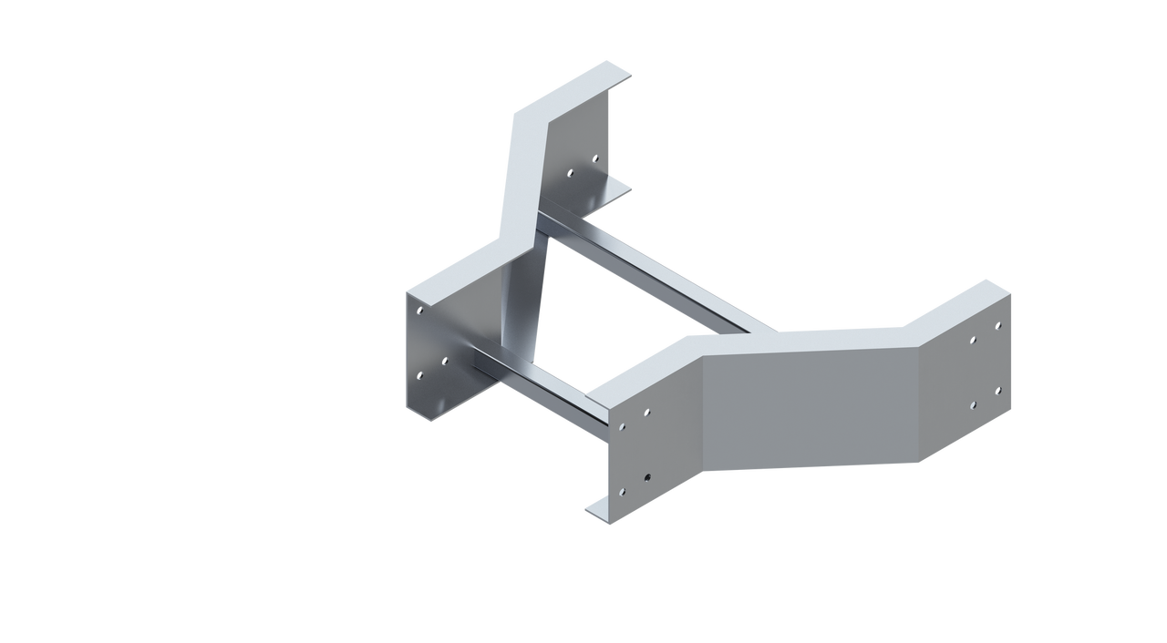 Rendering of ladder tray straight horizontal reducer fitting