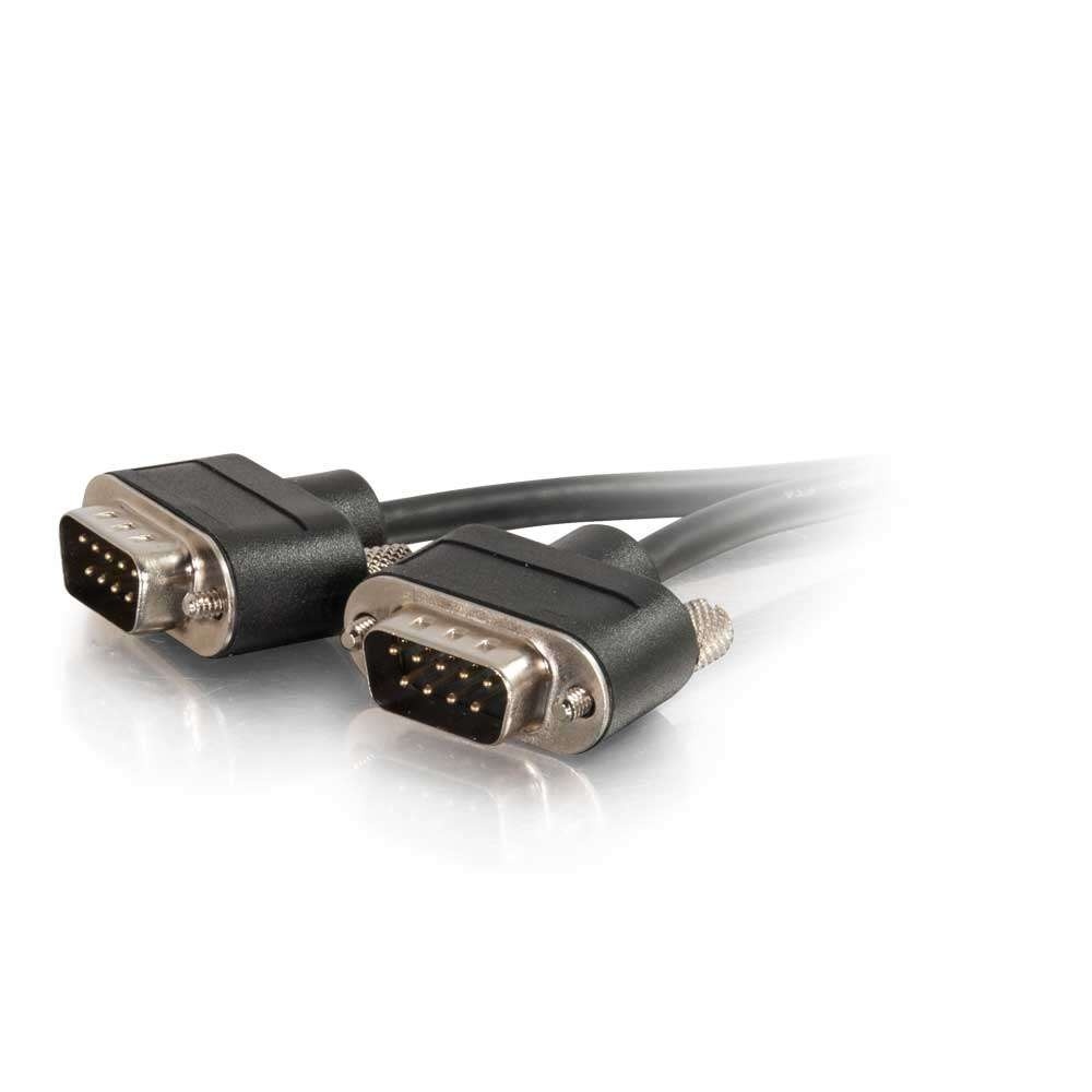 Serial RS232 DB9 Cable with Low Profile Connectors M/M - In-Wall CMG-Rated